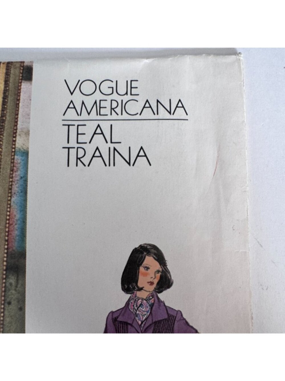 Vogue Sewing Pattern 1186 Teal Traina A-Line Dress 1975 Designer Vintage 12 UC - Picture 5 of 11